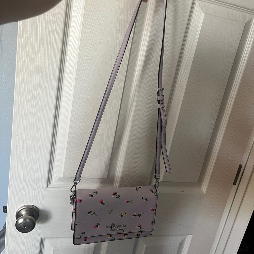 Kate Spade Purple Crossbody Bag with Floral Design - Picture 5 of 5